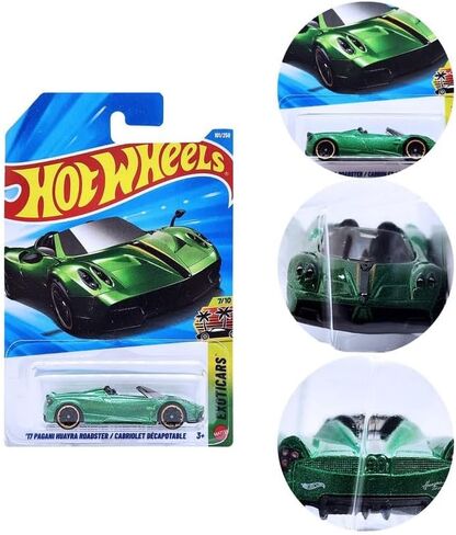 Hot Wheels '17 Pagani Huayra Roadster Die-Cast Toy Vehicle, Exoticars 7/10, 101/250 (Green) in Kuwait