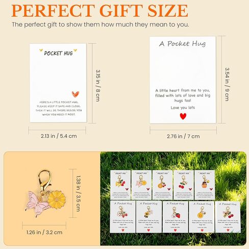 10 Sets Pocket Hug with Mini Tokens – Inspirational DIY Small Gift for Anxiety Relief, Emotional Support & Encouragement, Sentimental Keepsake for Friends, Family, Coworkers & Loved Ones in Saudi Arabia