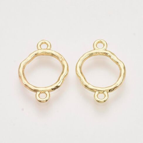 10Pcs Alloy Ring Connector Charms, Light Gold Links Connectors Metal Pendant Decoration Charm Pendant Links for Women DIY Necklace Bracelet Earrings Jewelry Making, 17x12x1.5mm in Kuwait