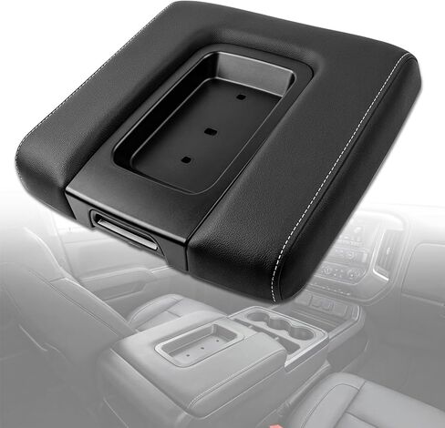 Front Seat Center Console Armrest Lid Black Compatible with Chevy Silverado Suburban Tahoe 2014-2019 GMC Sierra Yukon XL 2014-2019, Cadillac Escalade ESV 2015-2020, Replaces 22881398 in Saudi Arabia