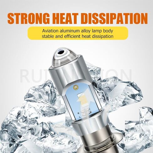 Ruiandsion H6M P15D LED Bulb Yellow 10-80V Non Polarity Hi/Lo Beam Super Bright 3570 Chips Projector for Motorbike Bulb Pack of 1 in Saudi Arabia