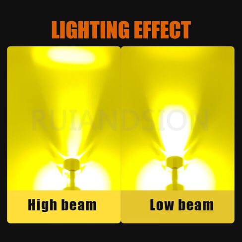 Ruiandsion H6M P15D LED Bulb Yellow 10-80V Non Polarity Hi/Lo Beam Super Bright 3570 Chips Projector for Motorbike Bulb Pack of 1 in Saudi Arabia