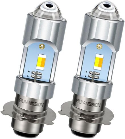 Ruiandsion H6M P15D LED Bulb Yellow 10-80V Non Polarity Hi/Lo Beam Super Bright 3570 Chips Projector for Motorbike Bulb Pack of 1 in Saudi Arabia