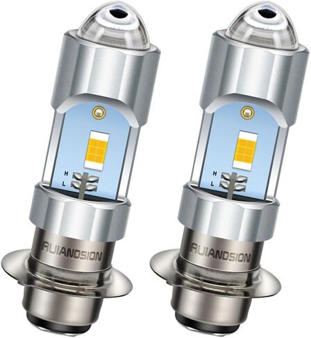 Ruiandsion H6M P15D LED Bulb Yellow 10-80V Non Polarity Hi/Lo Beam Super Bright 3570 Chips Projector for Motorbike Bulb Pack of 1 in Saudi Arabia
