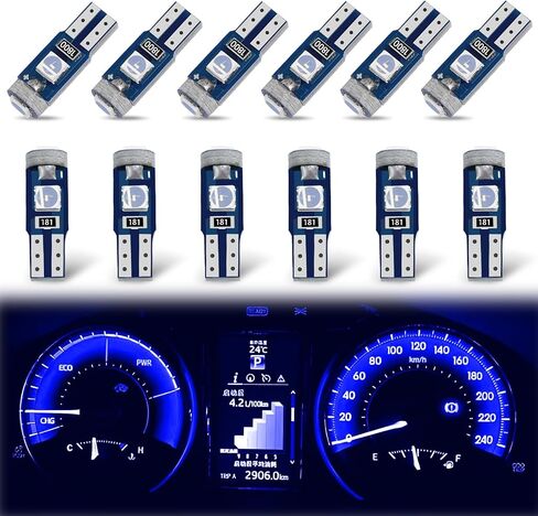 12PCS Car T5 LED Bulbs, 74 73 37 2721 LED Instrument Cluster Bulbs, 12 Volt Bright Dash Light Bulb Replacement for Automotive Dashboard Instrument Panel Gauge Cluster Lights (White) in Saudi Arabia
