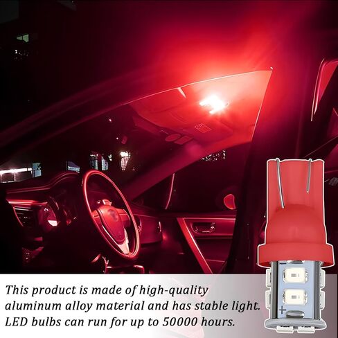 Zpana 24PCS Car Interior LED Light Kit, T10 31mm 42 mm Bulb Dome Map Door Side Marker Light Set, Auto Interior License Plate Trunk Lamp Replacement Bulb Kit, Universal for SUV Van Truck (Red) in Kuwait