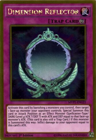YU-GI-OH! - Dimension Reflector (MVP1-ENG21) - The Dark Side of Dimensions Movie Pack Gold Edition - 1st Edition - Gold Rare in Kuwait