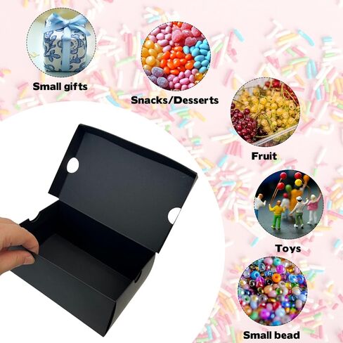24 Pack Mini Sneaker Boxes for Party Favors 6.1 x 3.9 x 2.6 Inch Mini Shoe Gifts Boxes for Candies Cookies Snacks Sports Small Gift Case with Label for Wedding , Holiday, Birthday Party Favor (Black) in Saudi Arabia