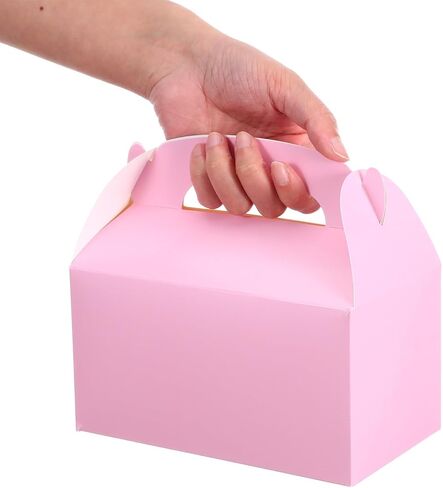 48 Pack Rainbow Gable Boxes for Party Favors, Colorful Party Favor Treat Boxes, Goodie Boxes, Gable Paper Gift Boxes with Handles - Perfect for Rainbow Party Decoration Supplies (6.3x3.5x3.5 Inches) in Kuwait