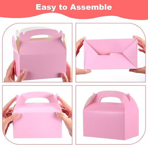 48 Pack Rainbow Gable Boxes for Party Favors, Colorful Party Favor Treat Boxes, Goodie Boxes, Gable Paper Gift Boxes with Handles - Perfect for Rainbow Party Decoration Supplies (6.3x3.5x3.5 Inches) in Kuwait