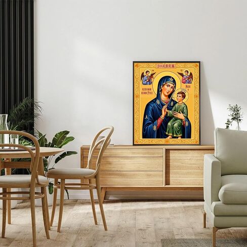 WUIVCTR Paint by Numbers kit for Adults Virgin Mary and Angels Religious, Paint by Numbers Kit 20x16in in Kuwait