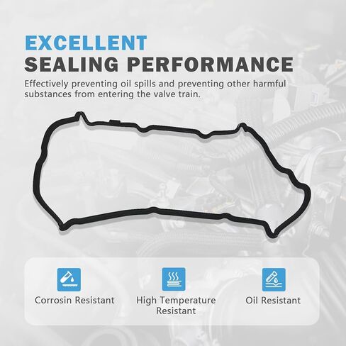 Engine Valve Cover Gasket Set Compatible with Infiniti Ex37 Fx37 G37 M37 Q40 Q50 Q60 Q70 Q70L Qx50 Qx70 Replacement for Nissan 370Z 2014 2015 2016 2017 2018 2019 2020 V6 3.7L Replace VS50900R in Saudi Arabia