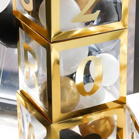 Fonder Mols 2026 Graduation Party Balloon Boxes, Graduation Decorations Class of 2026 High School College Kindergarten Graduation Party Decorations Supplies(no Balloons) (Gold) in Kuwait