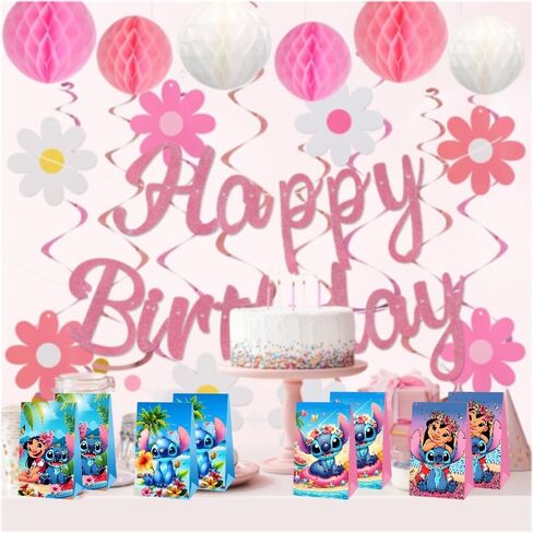 BNFUO 12pcs Stitch and Angel Goodie Bags Party Bags Gift Bags for Birthday Party, Stitch Birthday Party Supplies Birthday Decorations in Saudi Arabia