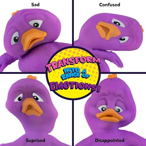 ORB Funkee Animalz Mega Squishy Duck 3 Pack - لعبة البط الرائعة والمضحكة والمطاطة والاسفنجية، مثالية لتخفيف التوتر - ألعاب Funkee Monkee Animal Fidget الأصلية القابلة للتجميع للأطفال والكبار in Kuwait