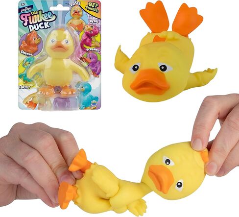 ORB Funkee Animalz Mega Squishy Duck 3 Pack - لعبة البط الرائعة والمضحكة والمطاطة والاسفنجية، مثالية لتخفيف التوتر - ألعاب Funkee Monkee Animal Fidget الأصلية القابلة للتجميع للأطفال والكبار in Kuwait