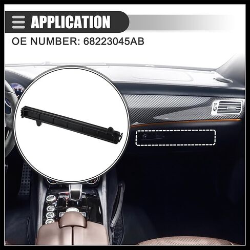 غطاء فلتر هواء كابينة، لسيارة جيب شيروكي 2014-2020، بلاستيك، 68223045AB، مادة متينة سوداء in Kuwait