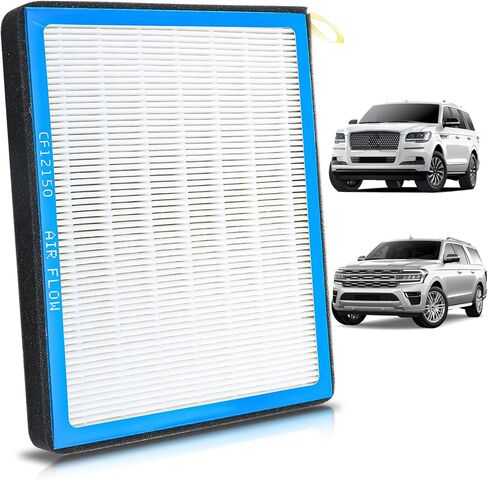 فلتر هواء المقصورة AUTOKAY مع الكربون المنشط يناسب Ford Expedition F-150 Lightning F-250 F-350 F-450 F-550 Super Duty 2015-2026 لسيارة Lincoln Navigator 2018-2025 RE#CF12150 DR3Z19N619A FP72 FP79 in Kuwait