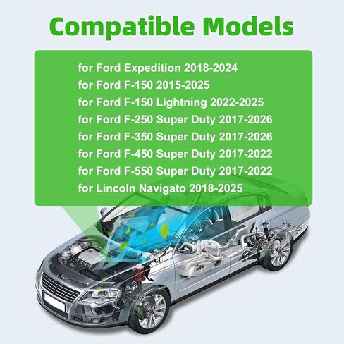 فلتر هواء المقصورة AUTOKAY مع الكربون المنشط يناسب Ford Expedition F-150 Lightning F-250 F-350 F-450 F-550 Super Duty 2015-2026 لسيارة Lincoln Navigator 2018-2025 RE#CF12150 DR3Z19N619A FP72 FP79 in Kuwait