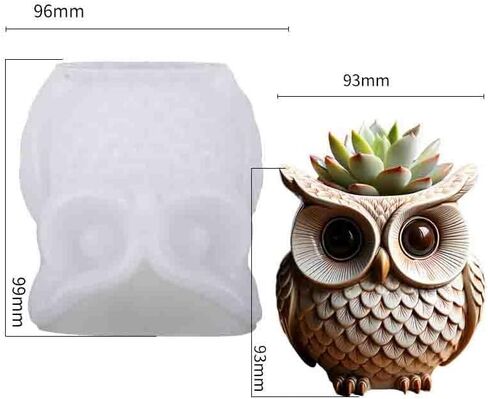 1 Set of owl Silicone Molds Pen Holder Storage Box Resin Mold Epoxy Resin Roughness Shaped Plaster Mold Concrete Clay for Potted Plant Ornaments Trinket Container, 3D DIY Making Decor Art Crafts in Saudi Arabia