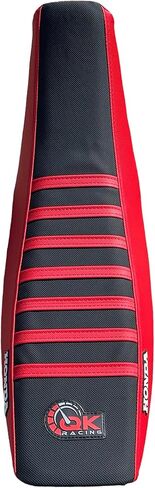 Premium Multi Grip Seat Cover - Compatible Fit for CRF 230 crf230 CRF 150 150F 2004-2014 (Black/Red Ribs) in Kuwait