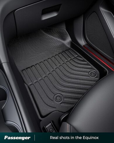 Car Floor Mats for Chevy Equinox/for GMC Terrain 2018-2024 (Not for EV), Cargo Liner Rubber TPE All Weather Full Set Equinox/Terrain Accessories 2018 2019 2020 2021 2022 2023 2024 Black in Saudi Arabia