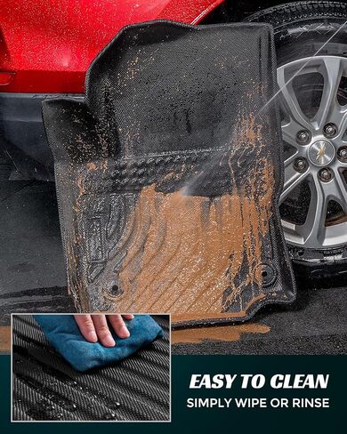 Car Floor Mats for Chevy Equinox/for GMC Terrain 2018-2024 (Not for EV), Cargo Liner Rubber TPE All Weather Full Set Equinox/Terrain Accessories 2018 2019 2020 2021 2022 2023 2024 Black in Saudi Arabia