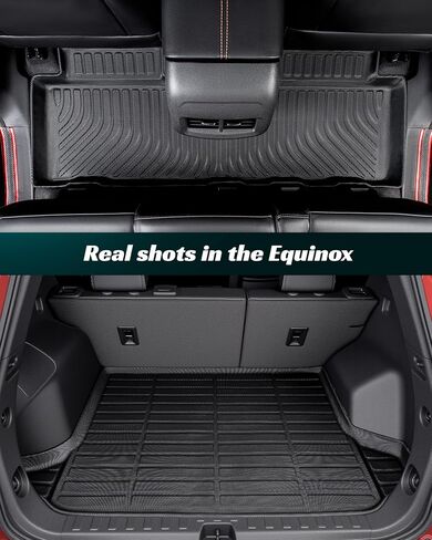 Car Floor Mats for Chevy Equinox/for GMC Terrain 2018-2024 (Not for EV), Cargo Liner Rubber TPE All Weather Full Set Equinox/Terrain Accessories 2018 2019 2020 2021 2022 2023 2024 Black in Saudi Arabia