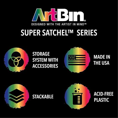 ArtBin 6865AT Super Satchel Slim 8 Compartment Crafting & Jewelry Organizer with Anti-Tarnish Technology, [1] Plastic Storage Case, Clear in Kuwait