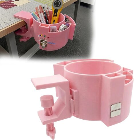 Sewing Table Organizer, Craft Table Clamp Organizer,Multi-Slot & Strong Magnets,for Fabric Scraps, Scissors, Sewing Notions Adjustable Clamp No Installation Required in Saudi Arabia