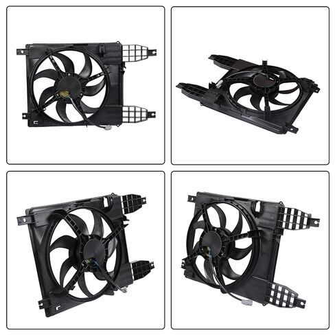 Radiator Cooling Fan with Shroud Assembly Replacement for Chevrolet Aveo Aveo5 2009-2011 Replacement for Pontiac 2009 621420 in Kuwait