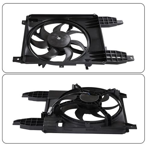 Radiator Cooling Fan with Shroud Assembly Replacement for Chevrolet Aveo Aveo5 2009-2011 Replacement for Pontiac 2009 621420 in Kuwait
