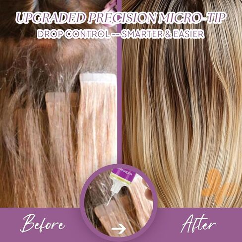 Tape in Extension Remover 30ML, Fast-Acting Hair Extensions Adhesive Remover for Tape-ins, Removes Hair Glue,Toupees, Double Sided Extension Tapes, Gentle on Skin, Easy to Use in Saudi Arabia