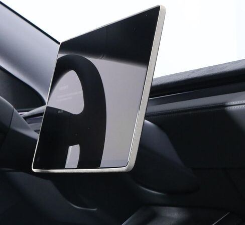 GZXinWei Touchscreen Bezel Frame Sticker for Alcantara Tesla New Model 3 2024-2026 New Model Y 2025-2026 Interior Italian Suede Red Upgrade Trim Cover in Kuwait