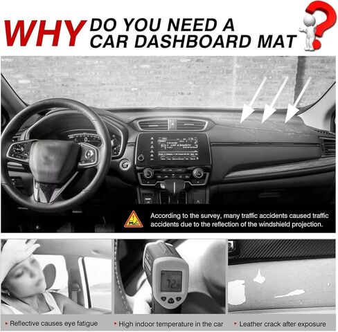 Fit for Kia EV6 Air GT GT-Line 2021-2025(with HUD),Car Dashboard Cover,Anti-Glare Dash Mat Dashboard Cover,Car Accessories(Black) in Kuwait