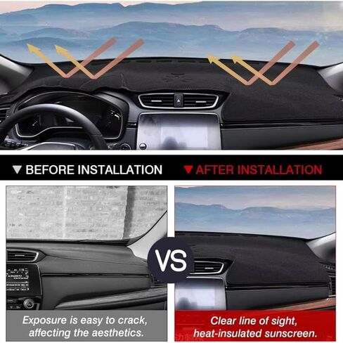 Fit for Kia EV6 Air GT GT-Line 2021-2025(with HUD),Car Dashboard Cover,Anti-Glare Dash Mat Dashboard Cover,Car Accessories(Black) in Kuwait