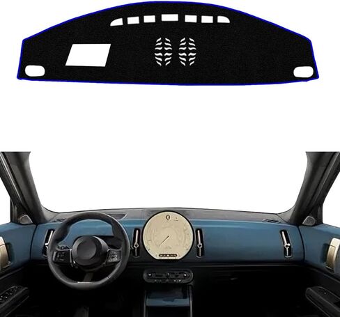 Fit for Mini Countryman U25 2024-2027 Dashboard Cover Pad,Dash Cover Mat,Custom Polyester/Non-Slip/Blue Edge in Saudi Arabia