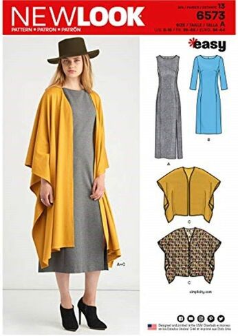 NEW LOOK Sewing Pattern 6573 - Misses' Dress and Wrap, A (8-10-12-14-16-18) in Kuwait