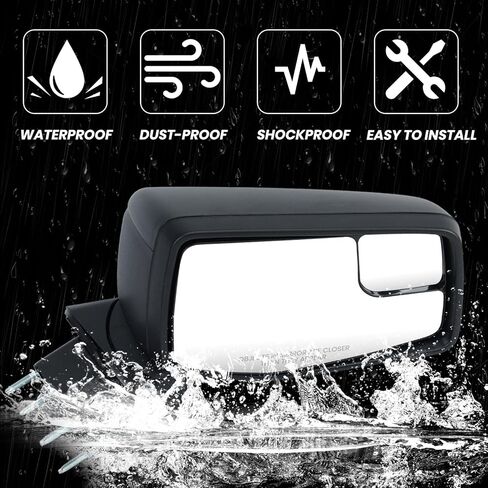 Right Passenger Side Mirror Compatible with 2019-2025 Chevy Silverado 1500 Rear View Mirrors With Power Glass Manual Folding Heated Without Turn signal Replace#GM1321583 (7Pins） in Saudi Arabia