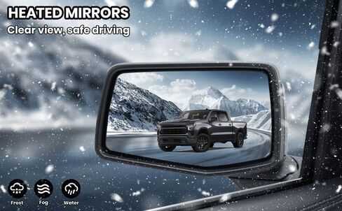 Right Passenger Side Mirror Compatible with 2019-2025 Chevy Silverado 1500 Rear View Mirrors With Power Glass Manual Folding Heated Without Turn signal Replace#GM1321583 (7Pins） in Saudi Arabia