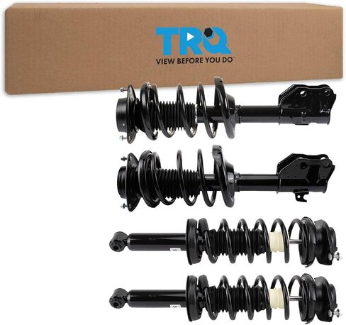 TRQ Front and Rear Strut & Coil Spring Assembly Set Driver & Passenger Sides Compatible with 16-17 Subaru Crosstrek 13-15 XV Crosstrek in Kuwait