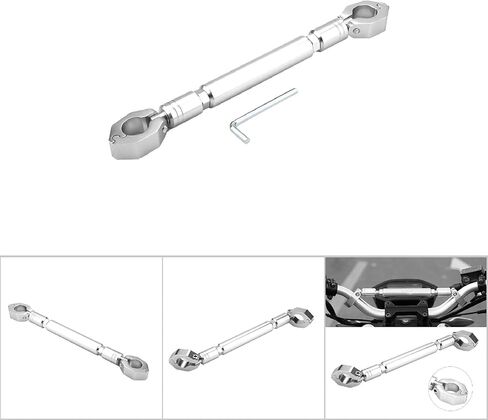 Motorcycle Balance Handlebar, Motorbike Balance Motorbike Balance Aluminum Alloy Cross Handlebar Universal 22mm (Silver) in Kuwait