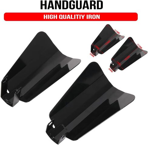 Motorcycle Handguards Coffin Cut Hand Guards Large - for Sportster Dyna Touring Street Glide Road King Electra Glide 2007-2023|Full Protection|Durable Material|Easy Installation|Gloss Black in Kuwait