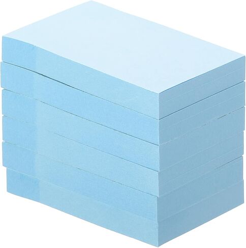 PATIKIL 2 x 3 Inch Sticky Notes, 6 Pack Self-Stick Note Pads Bright Color 100 Sheets/Pad Adhesive Memo Post for Home Office Business, Blue in Kuwait