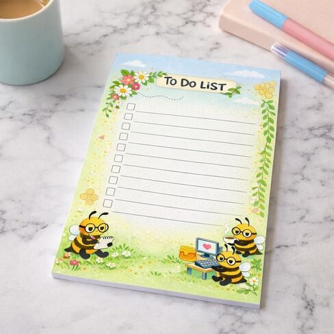 Bee Sticky Notes Gifts,50 Sheets 4x6 Inch Insect-Themed Notepad, Bee Lover Gift Stationery Stuff Decor, Birthday Gifts for Men, Women, Office Coworker, Friend in Saudi Arabia