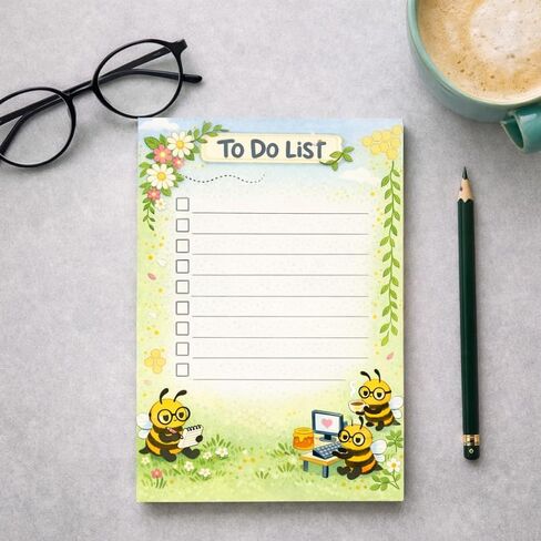 Bee Sticky Notes Gifts,50 Sheets 4x6 Inch Insect-Themed Notepad, Bee Lover Gift Stationery Stuff Decor, Birthday Gifts for Men, Women, Office Coworker, Friend in Saudi Arabia