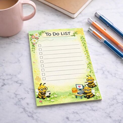 Bee Sticky Notes Gifts,50 Sheets 4x6 Inch Insect-Themed Notepad, Bee Lover Gift Stationery Stuff Decor, Birthday Gifts for Men, Women, Office Coworker, Friend in Saudi Arabia