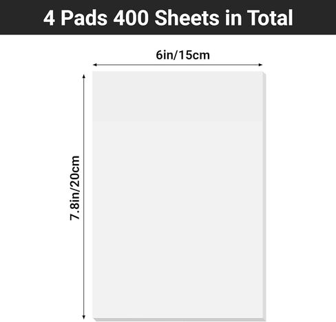 EUSOAR Translucent Sticky Notes, 100 Sheets 6x7.8 Inch Waterproof Message Reminder Clear Large Sticky Notes, See Through Adhesive Note Organizing Papers Nursing Note Pads for Book Annotation in Kuwait