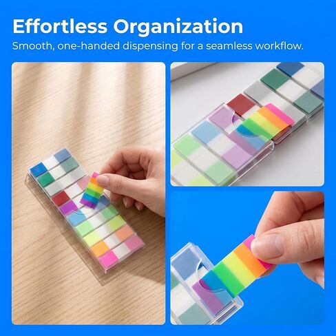 1000 Pcs Sticky Tabs Page Markers Colored Book Index Tab for Office School Supplies Notebook Dividers Planner Memo in Kuwait