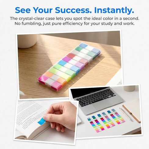 1000 Pcs Sticky Tabs Page Markers Colored Book Index Tab for Office School Supplies Notebook Dividers Planner Memo in Kuwait